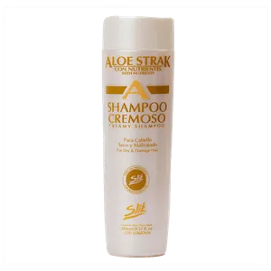 Shampoo Cremoso Seco y Maltratado Aloe Strak Slik 240cc